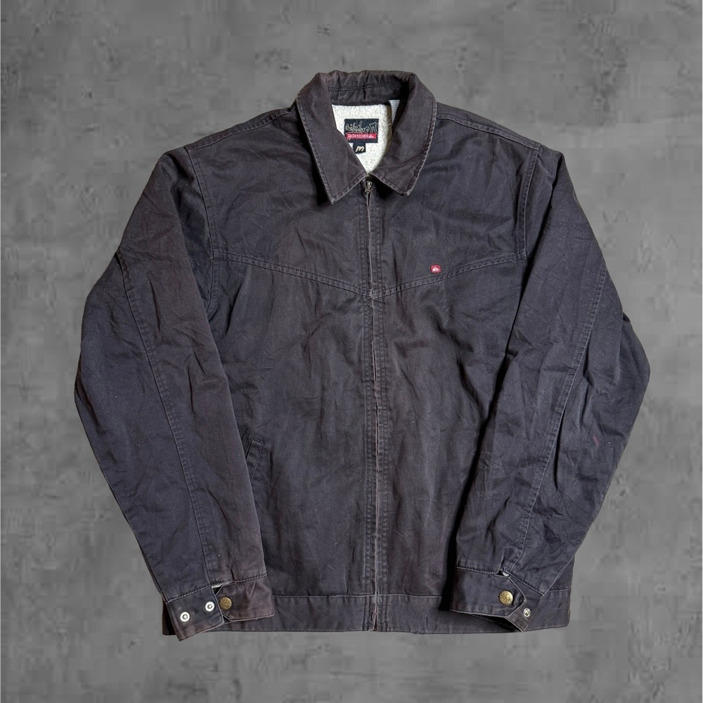 Quicksilver‎ Vintage 90s Sherpa Lined Canvas Work Jacket Streetwear Size Medium